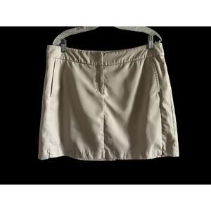 IZOD Classic Khaki Beige Golf Skort Size 14 *Missing Button